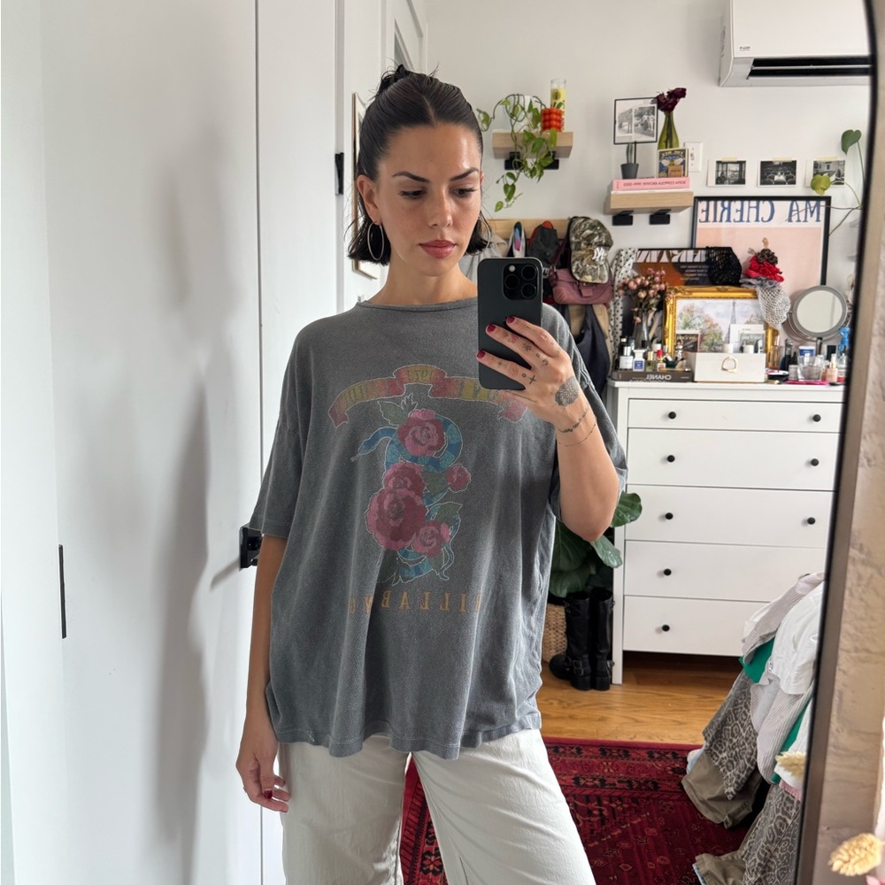 Billabong Charcoal Floral Graphic Tee